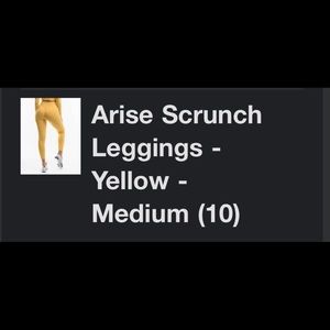 Echt Arise Scrunch Leggings-Yellow